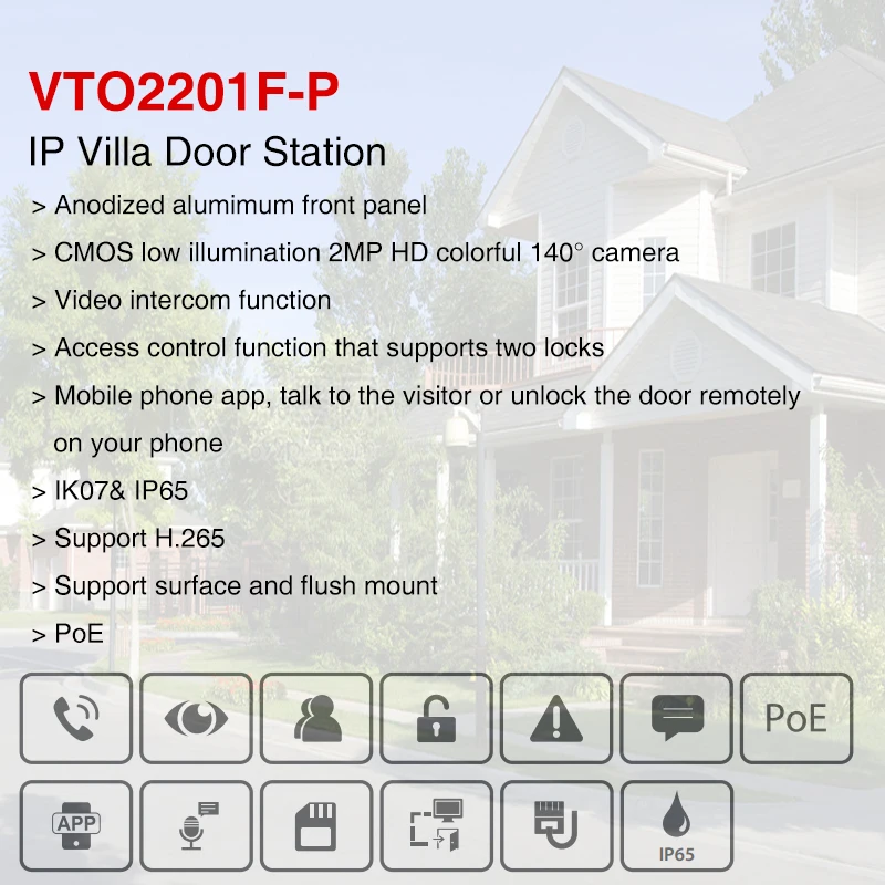 Dahua 1080p hd vto2201f-p s2 видеозвонок - Фотография_2