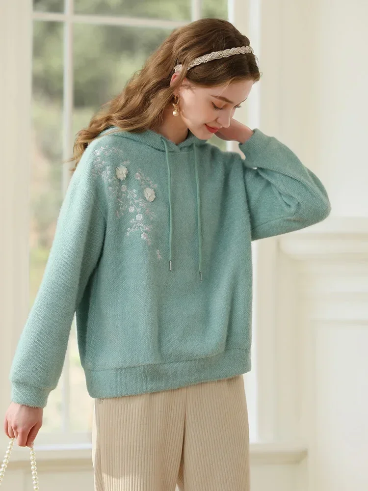 I believe you кашемировый толстый свитер с капюшоном для женщин - Фотография_3