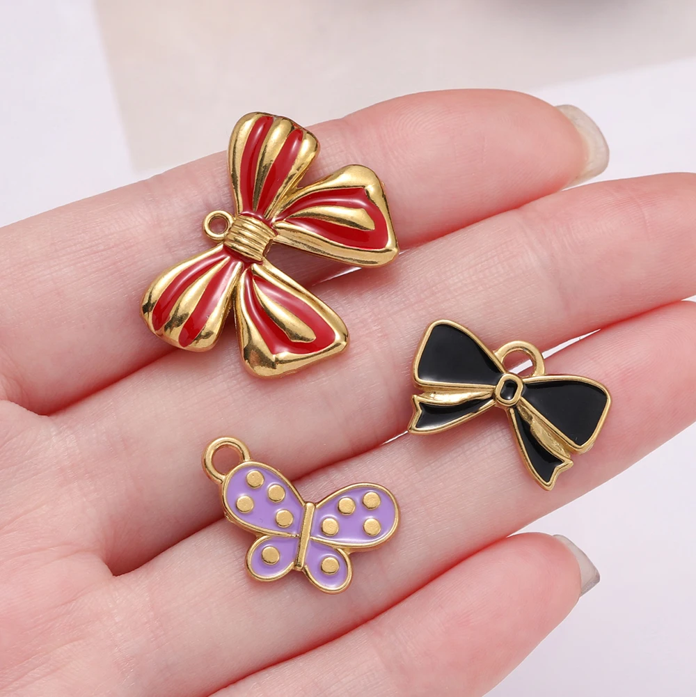 5 стилей, подвески в форме бабочки из нержавеющей стали для ручной работы - Фотография_6