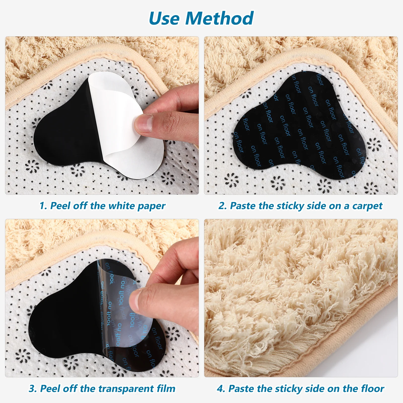 Противоскользящие наклейки на коврик - Фотография_2