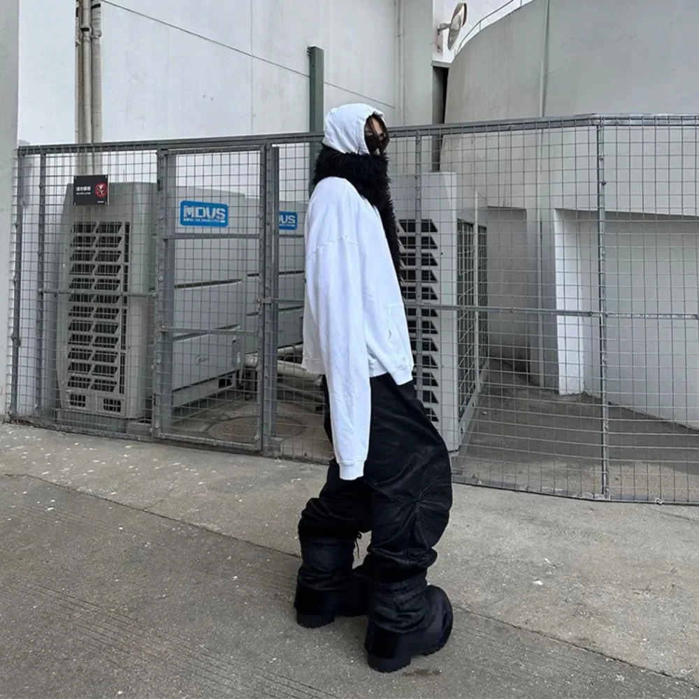 Nigo мужские байкерские повседневные брюки с широкими штанинами - Фотография_3