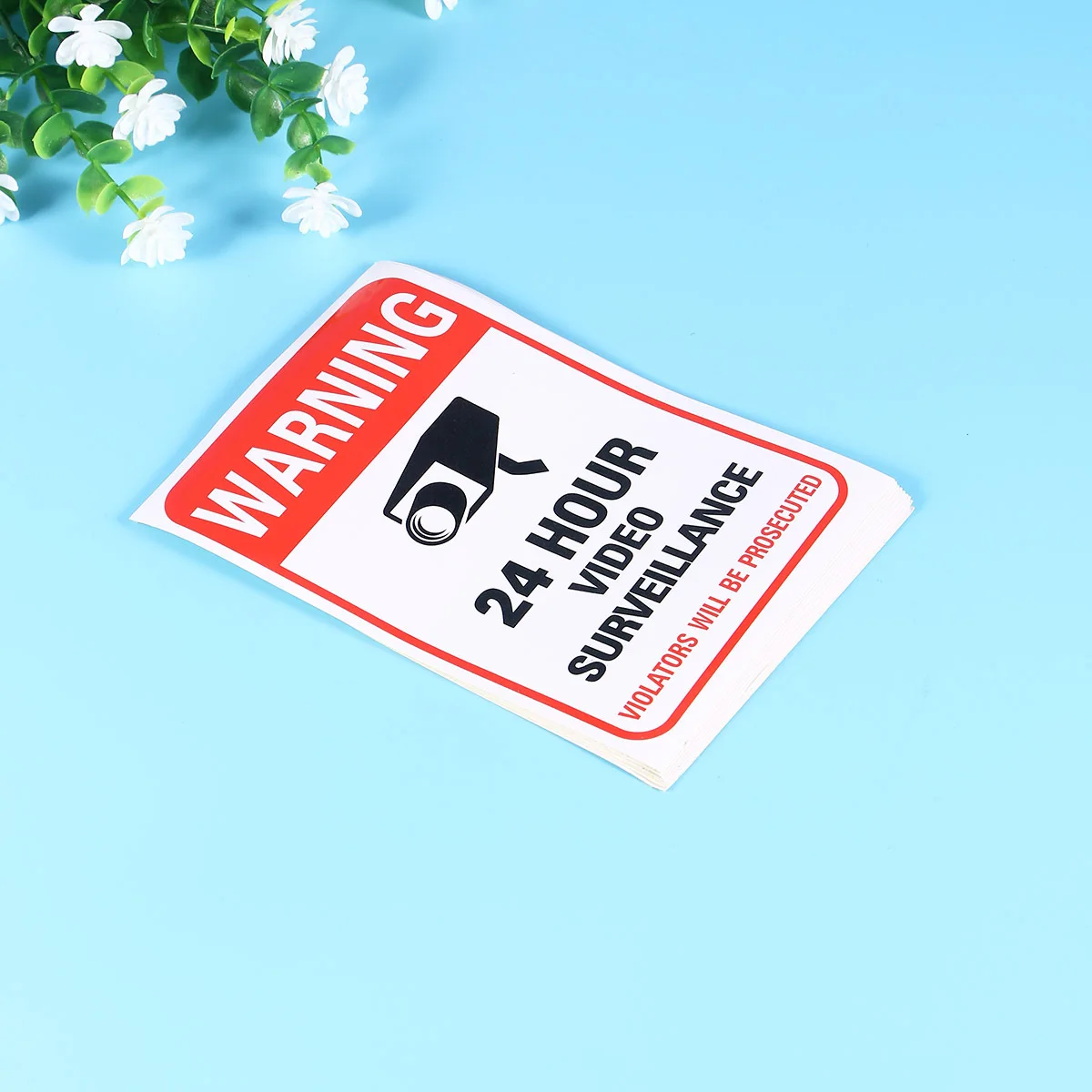 15,7x10,3 см предупреждающая наклейка для камеры безопасности - Фотография_4