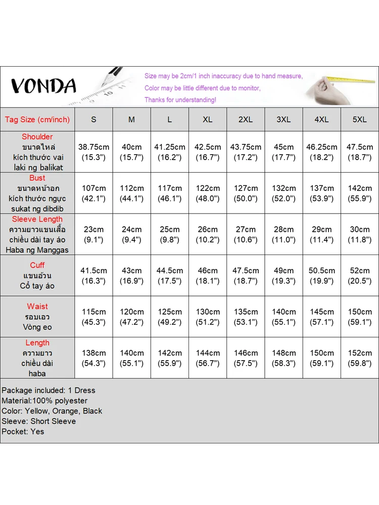 Женское богемное платье больших размеров vonda - Фотография_6