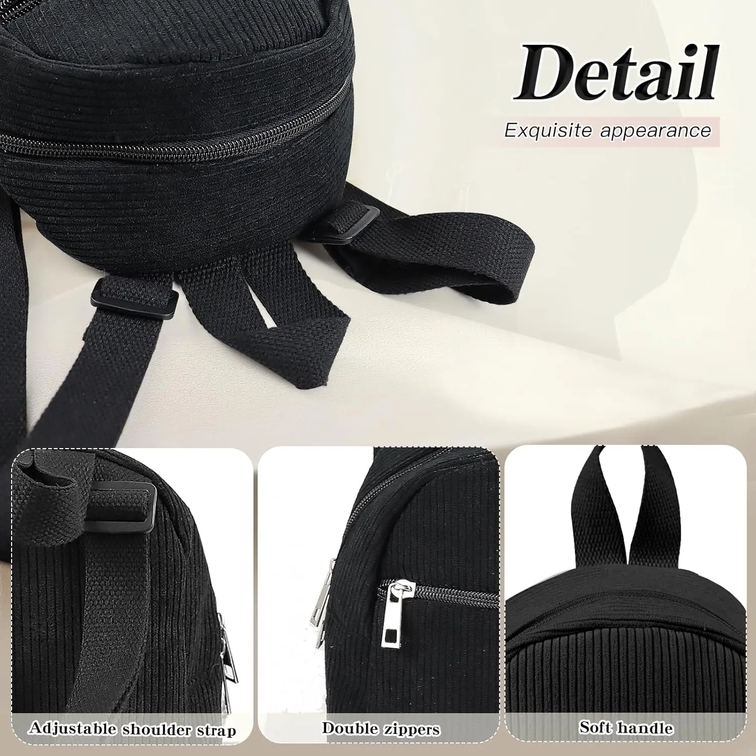 Маленький вельветовый рюкзак - Фотография_3