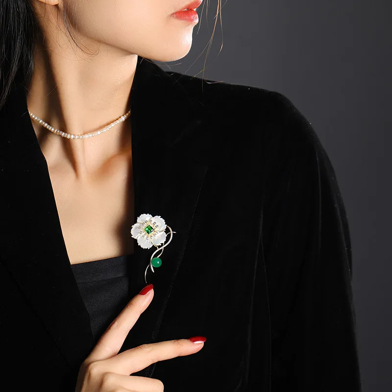 Hq роскошная брошь из халцедона - Фотография_3