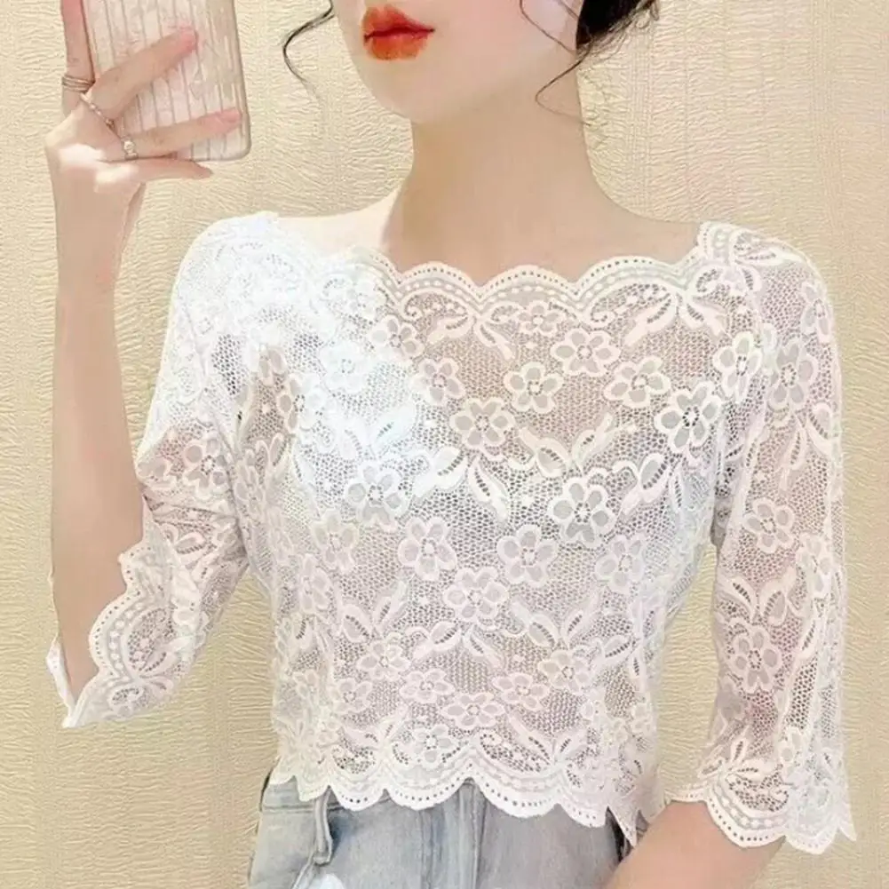 Женские кружевные топы - Фотография_2