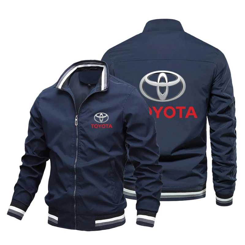 Мужская куртка с воротником-стойкой и логотипом toyota 2025