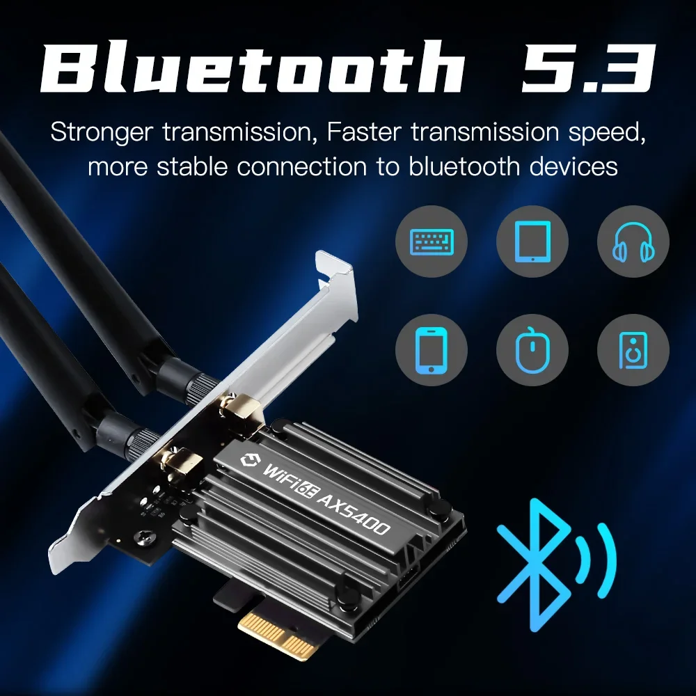 Беспроводной адаптер fenvi 5374 мбит/с wi-fi 6e pcie bluetooth 5 - Фотография_4