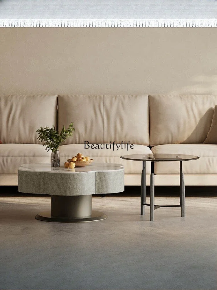 10 * итальянский минималистичный стеклянный журнальный столик для гостиной - Фотография_3