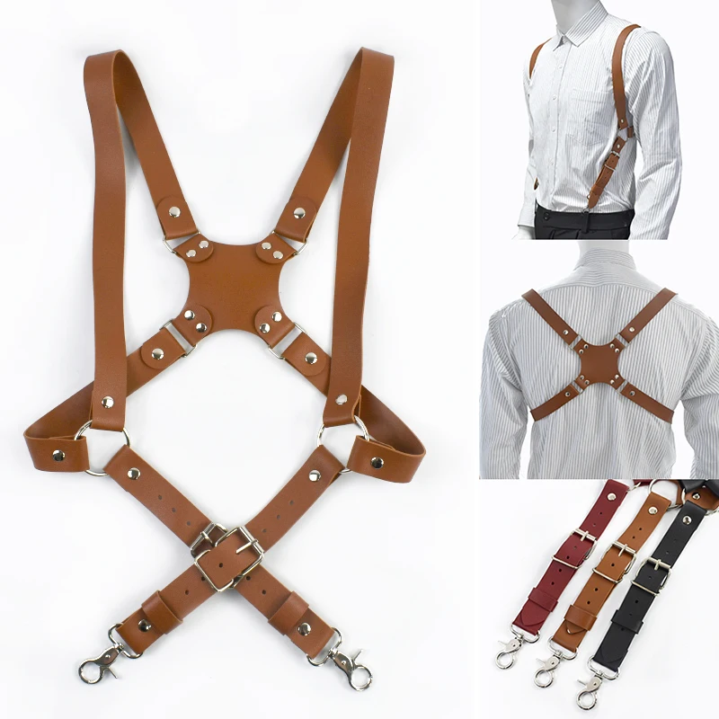 Кожаные мужские подтяжки шириной 25 мм - Фотография_5