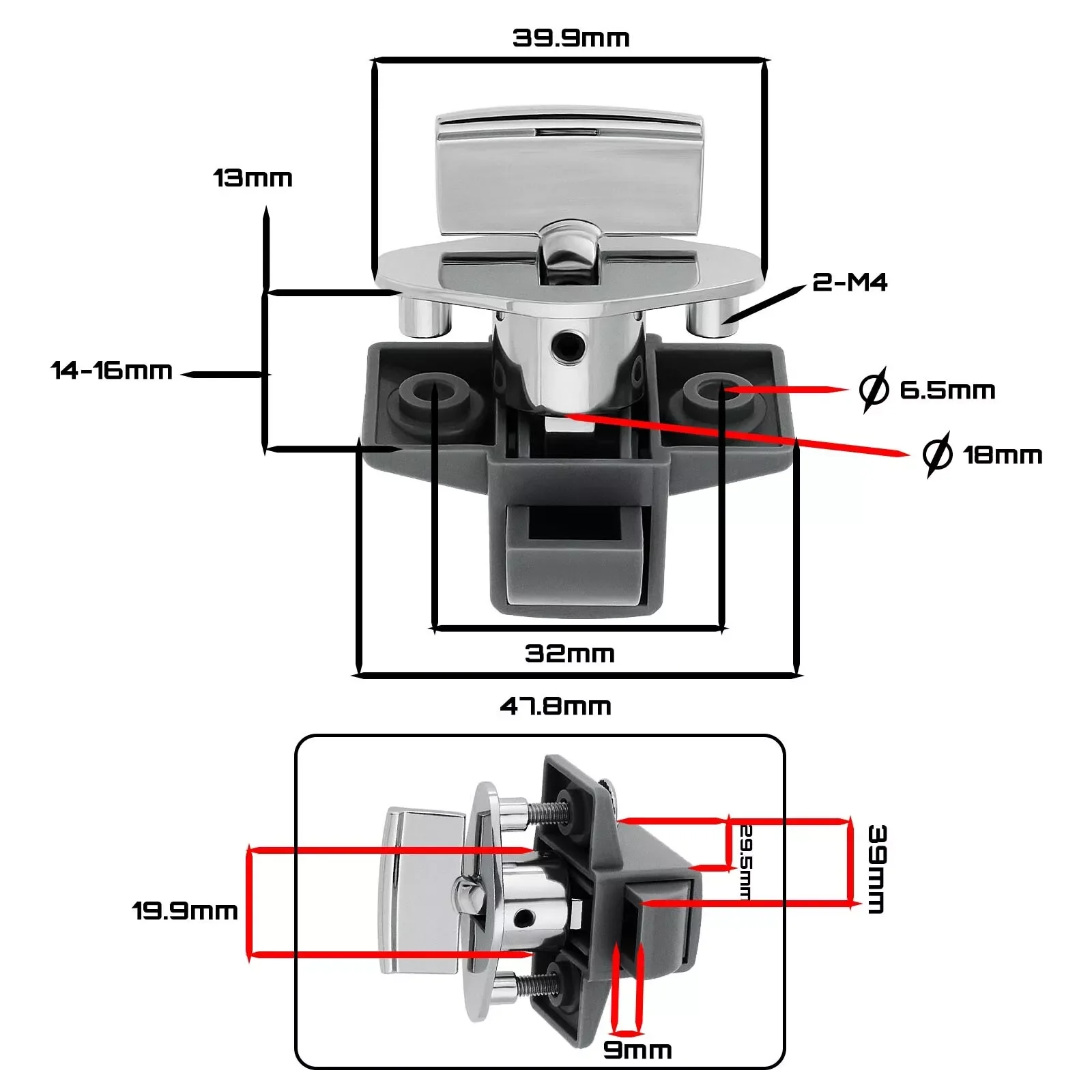 Замок для дверного ящика для автофургона с засов-лопаткой - Фотография_3