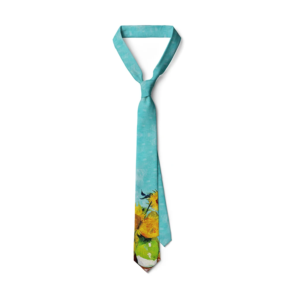 Галстук с изображением цветов картины - Фотография_6
