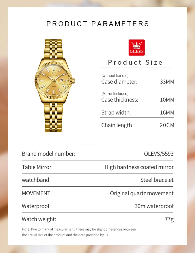 Женские кварцевые часы olevs 5593 - Фотография_5