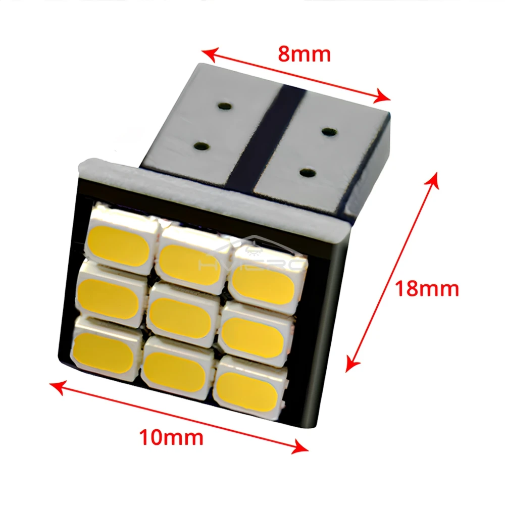 2x белый dc 12 в t10 194 1206 9smd - Фотография_5