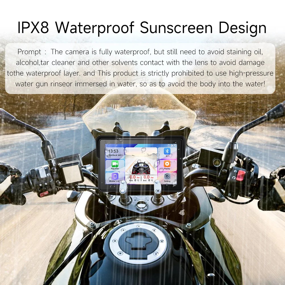 7-дюймовый 2k hd мотоциклетный - Фотография_5