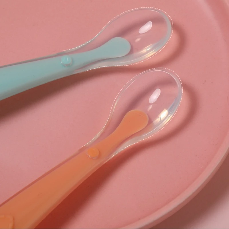 Hot sale baby soft silicone spoon - Фотография_3