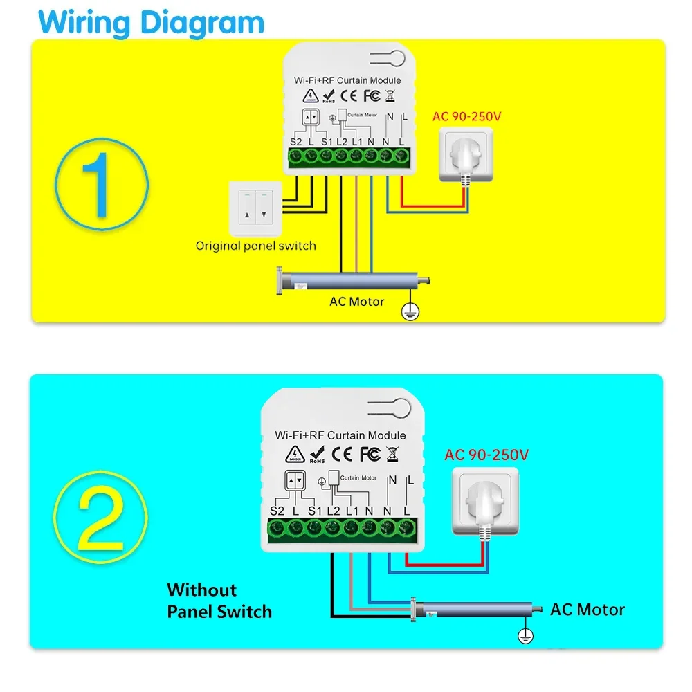 Wi-fi rf переключатель штор tuya - Фотография_6