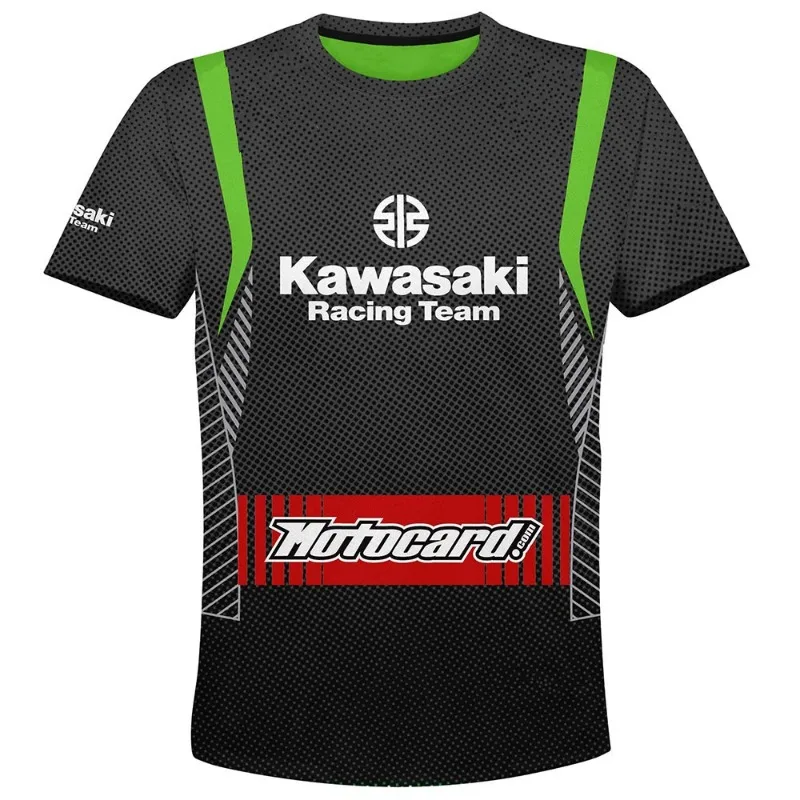 Мужская летняя спортивная футболка kawasaki racing team - Фотография_2