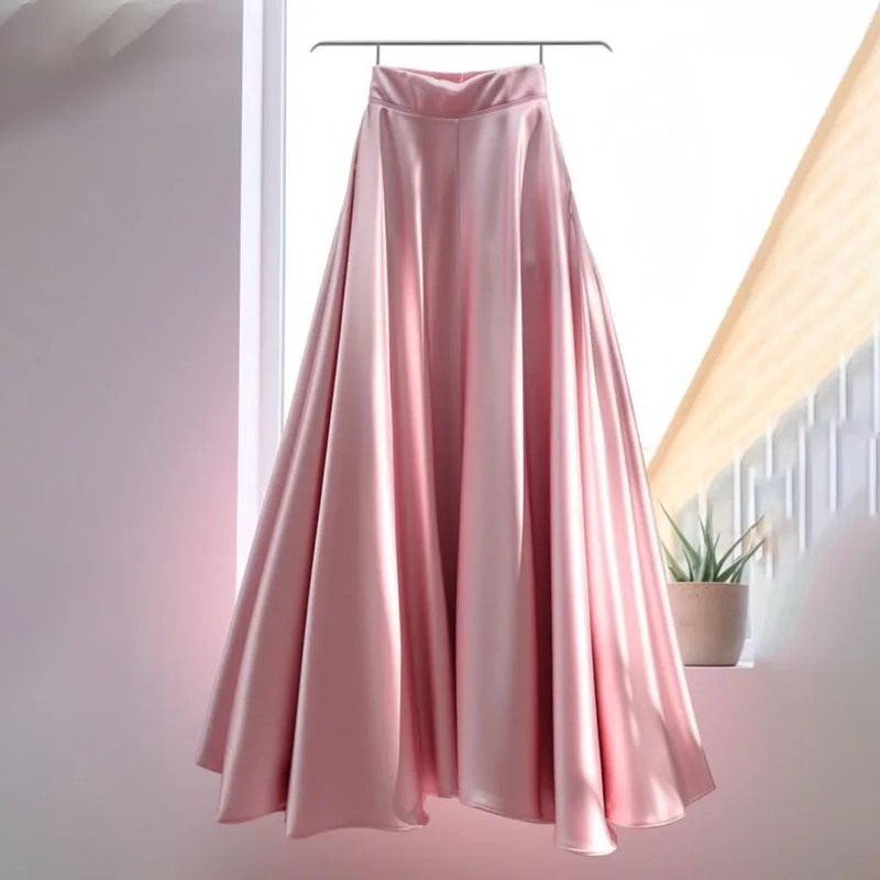 Женская однотонная плиссированная юбка трапециевидной формы