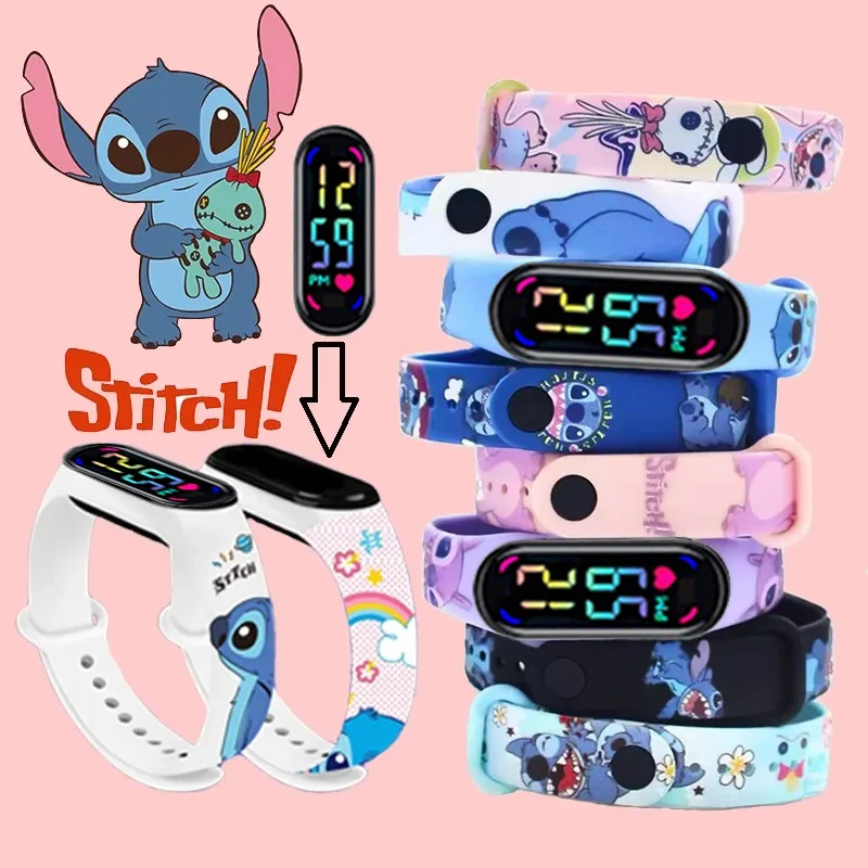 Детские часы disney stitch с героями мультфильмов аниме - Фотография_2