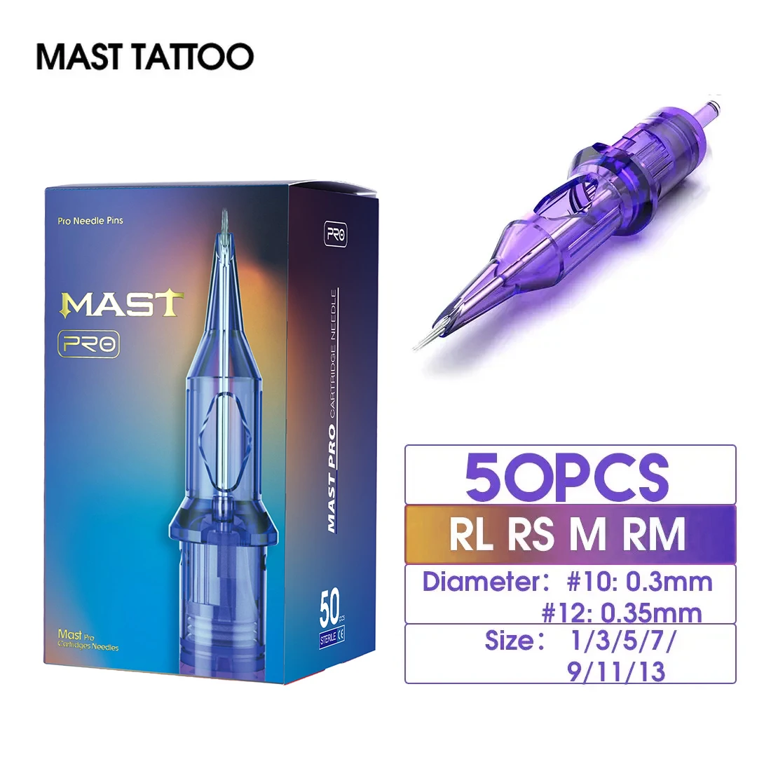 Mast tattoo pro смешанного размера rl/rs/rm/m