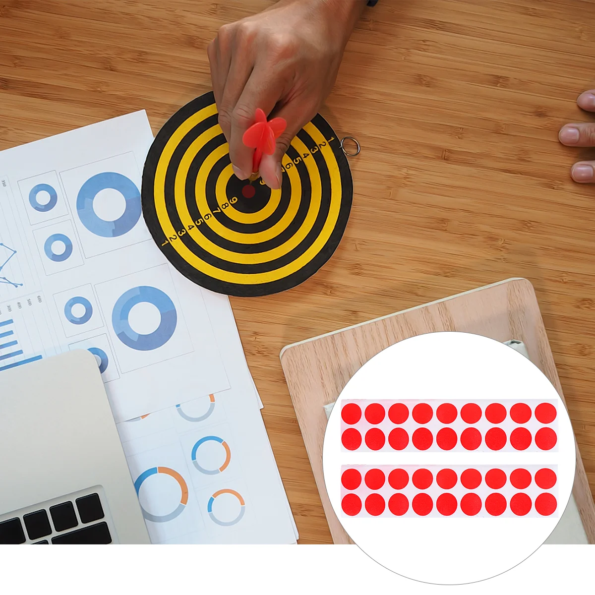 Неоновый свет, круглые наклейки для стрельбы