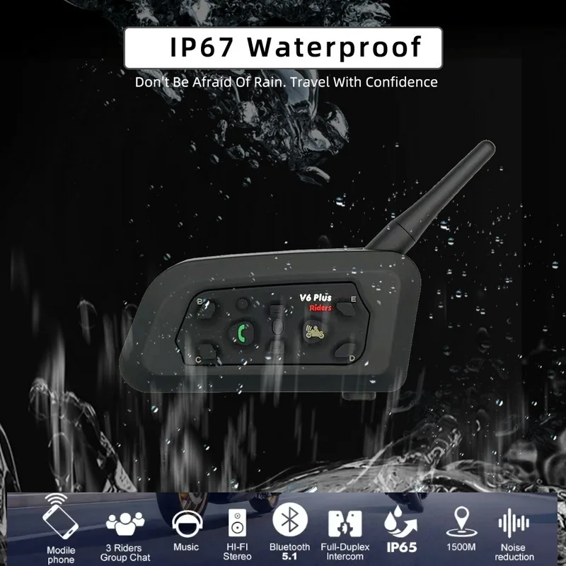 V6 plus riders мотоциклетный домофон