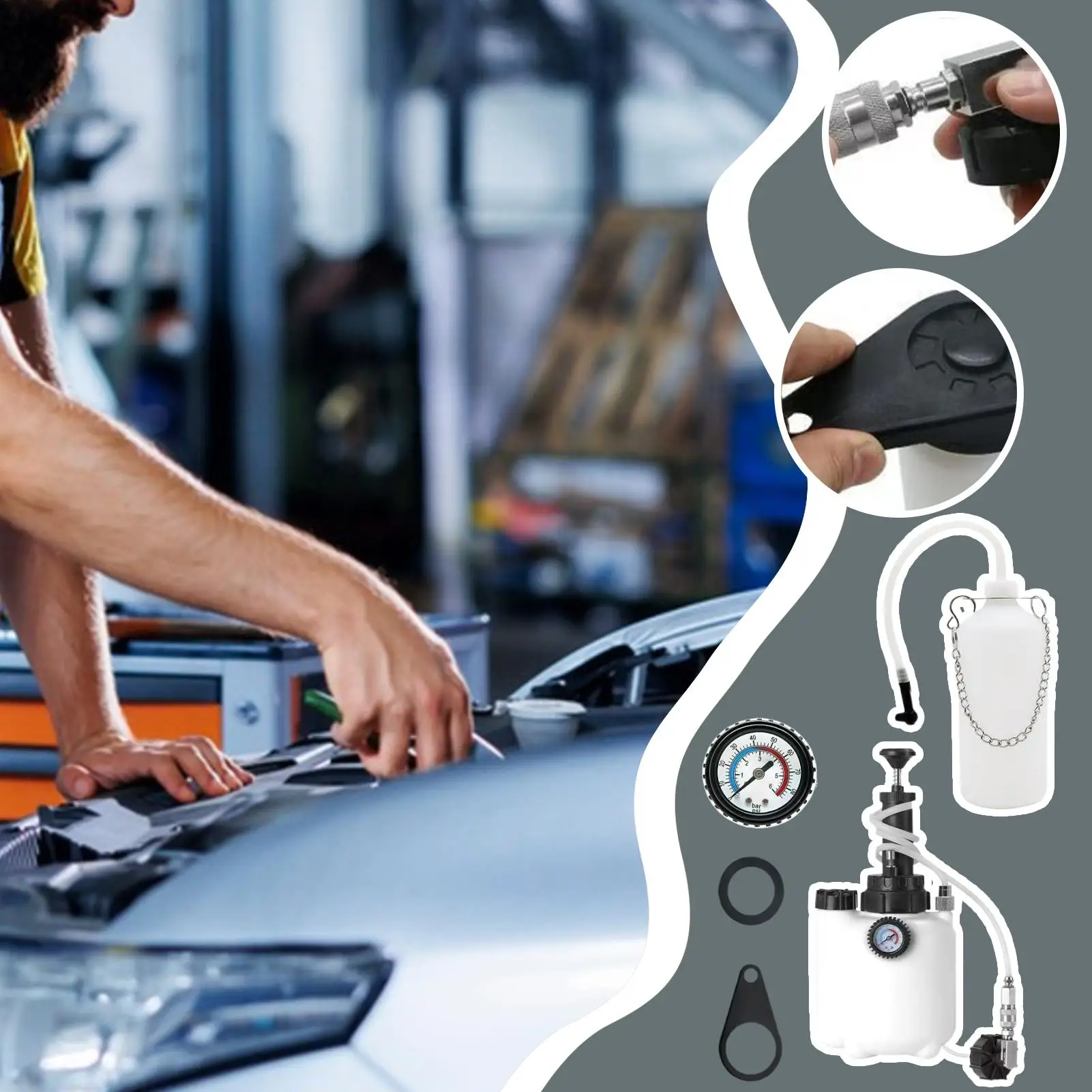 Автомобильный ручной комплект для прокачки тормозной жидкости - Фотография_6