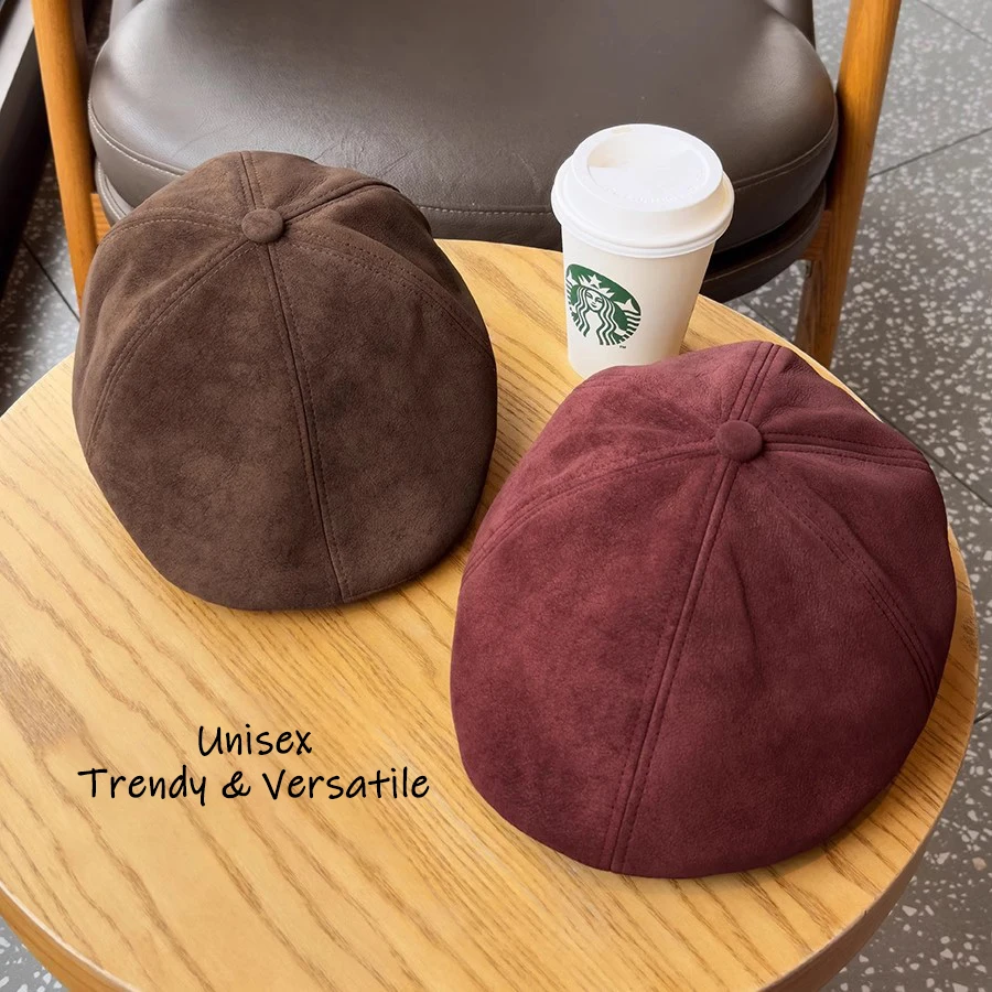 Винтажная замшевая кепка газетчика - Фотография_3