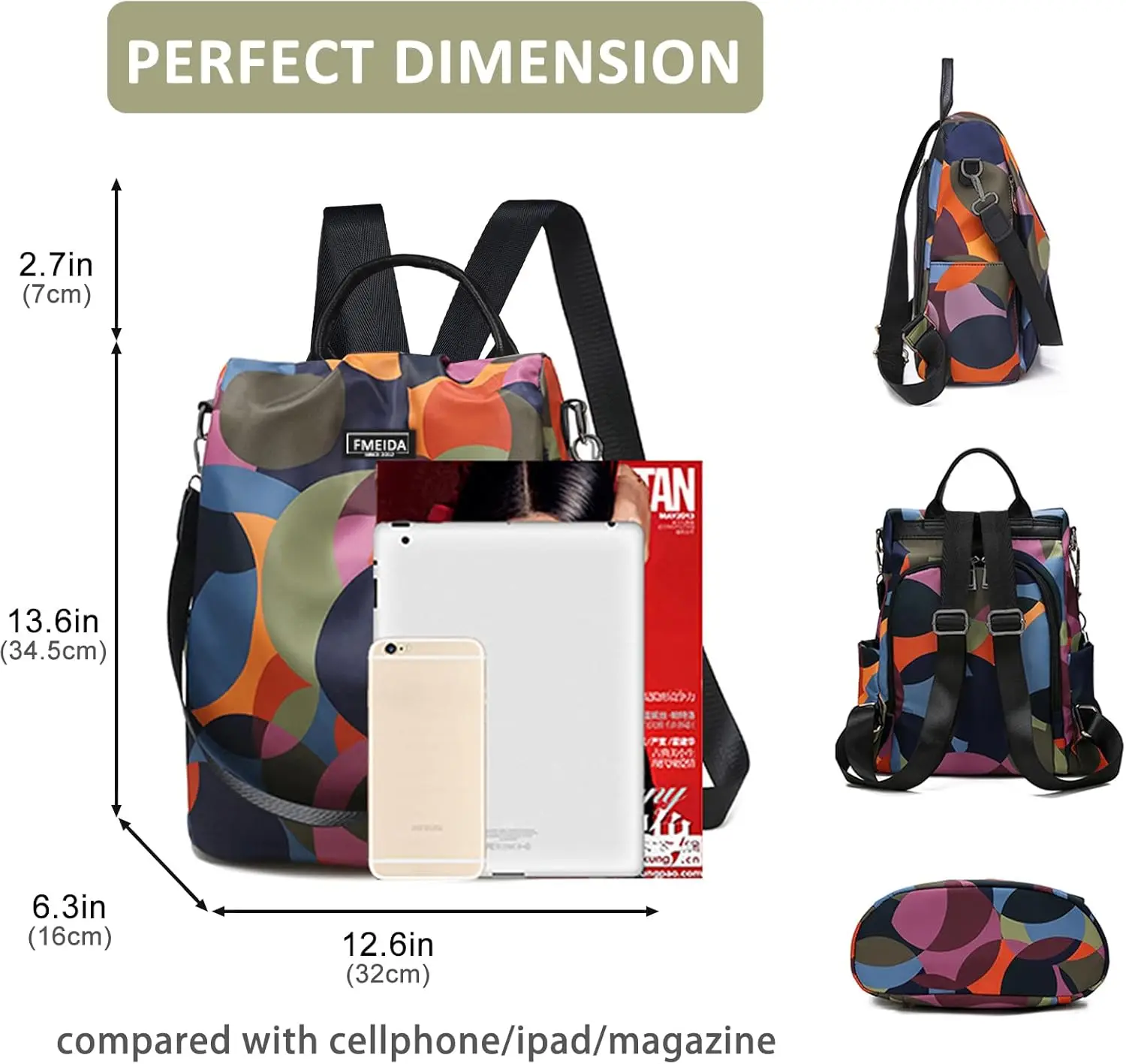 Водонепроницаемый модный рюкзак-кошелек для женщин - Фотография_3