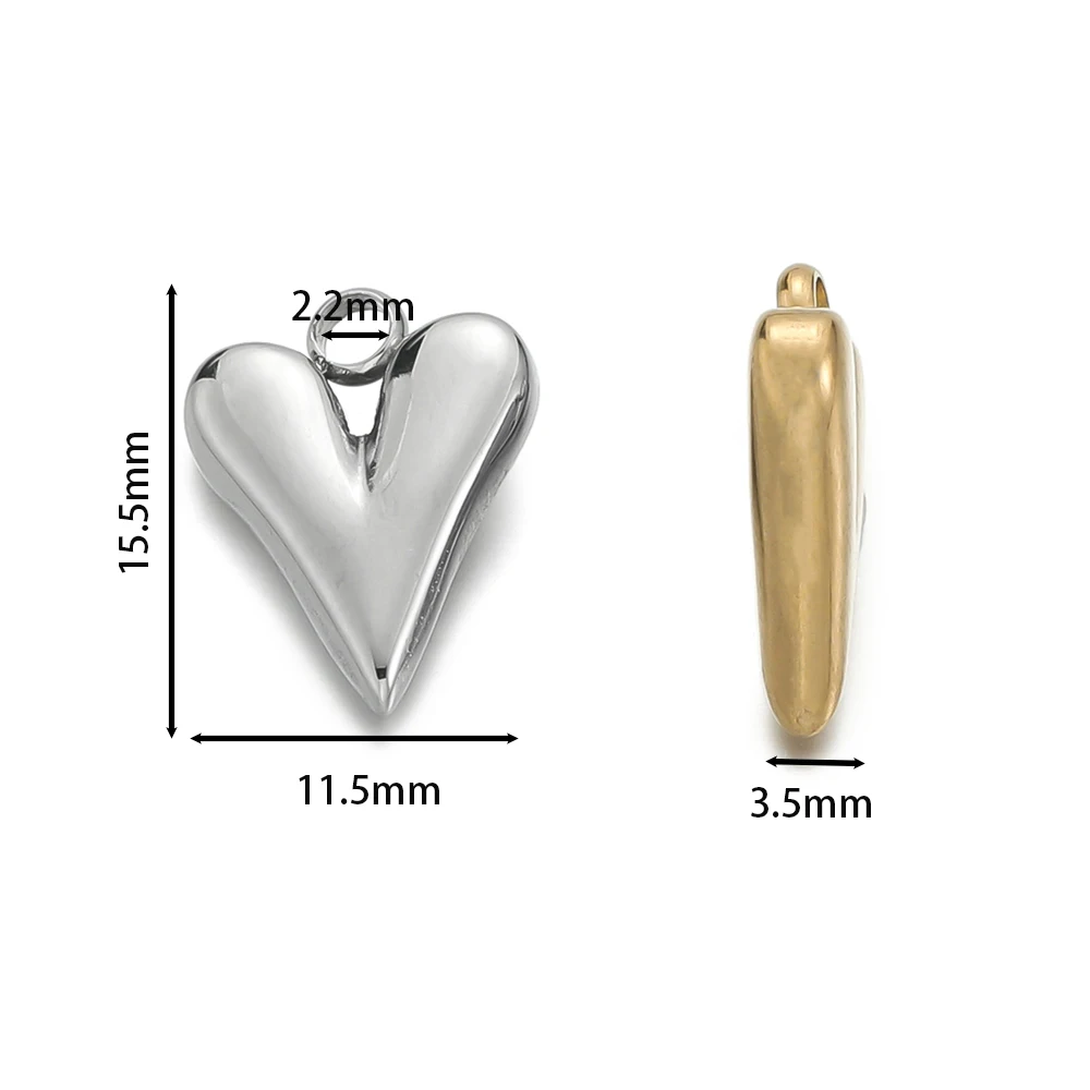 Подвески в форме сердца из нержавеющей стали - Фотография_2