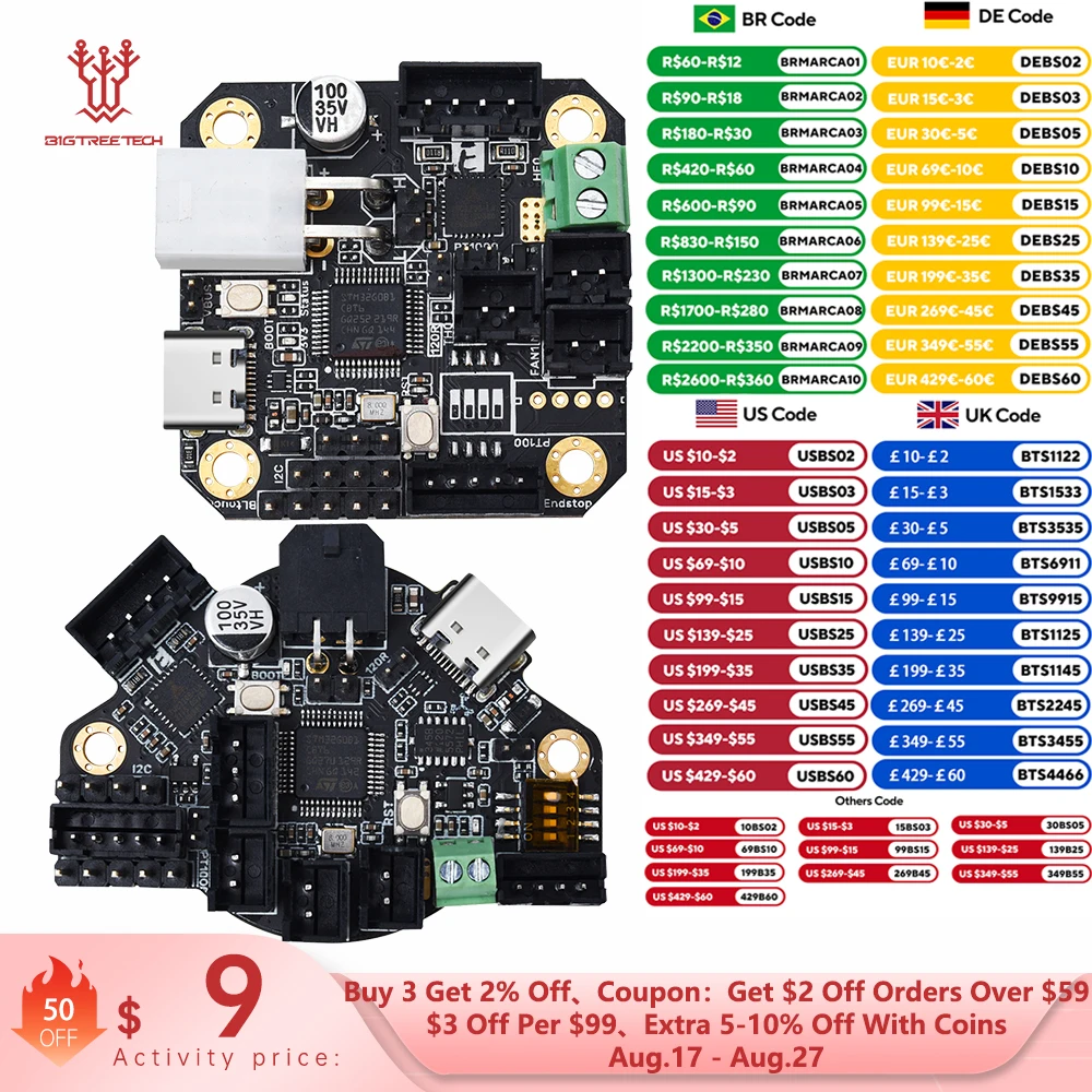 Bigtreetech ebb36 ebb42 can инструментальная