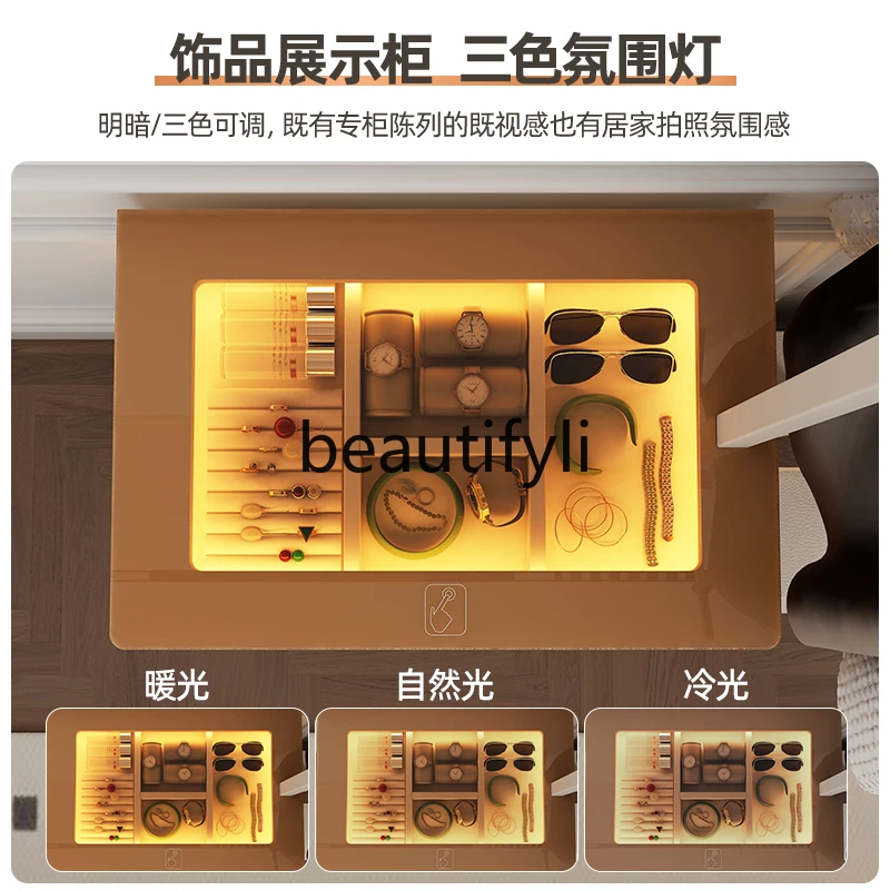 Итальянская легкая роскошная прикроватная тумбочка для спальни - Фотография_3