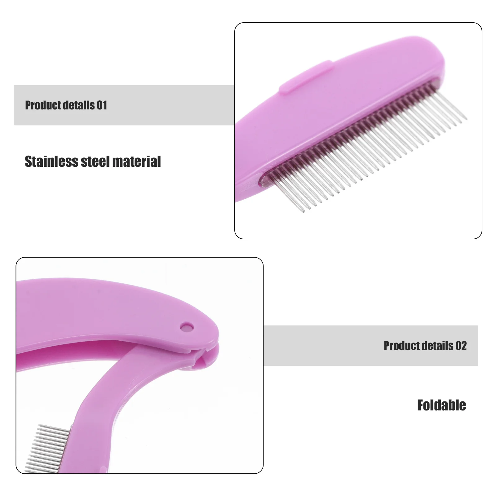 Металлическая складная расческа для бровей - Фотография_6