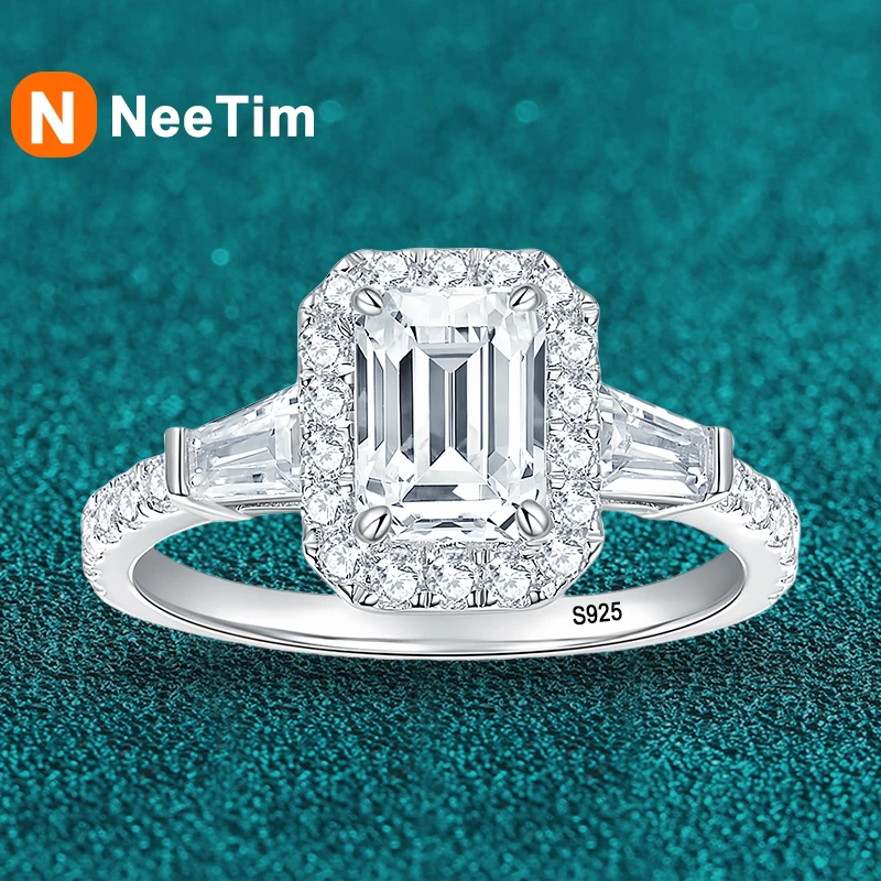 Кольцо neetim d color с муассанитом для женщин