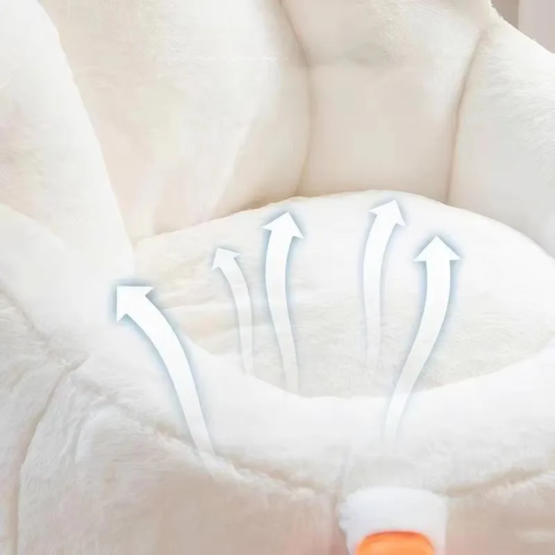 Минималистичный белый ленивый диван-мешок - Фотография_5