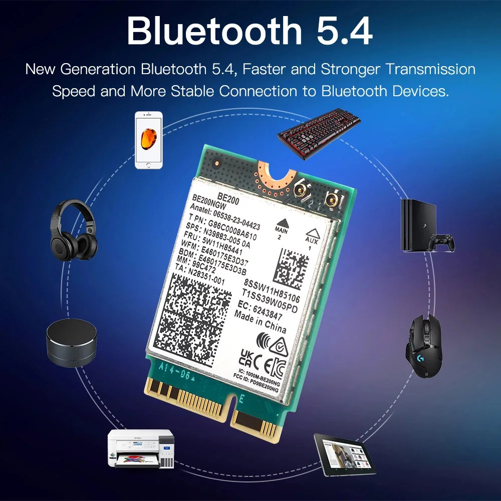 Wifi 7 для сетевой карты intel be200 bluetooth 5 - Фотография_5