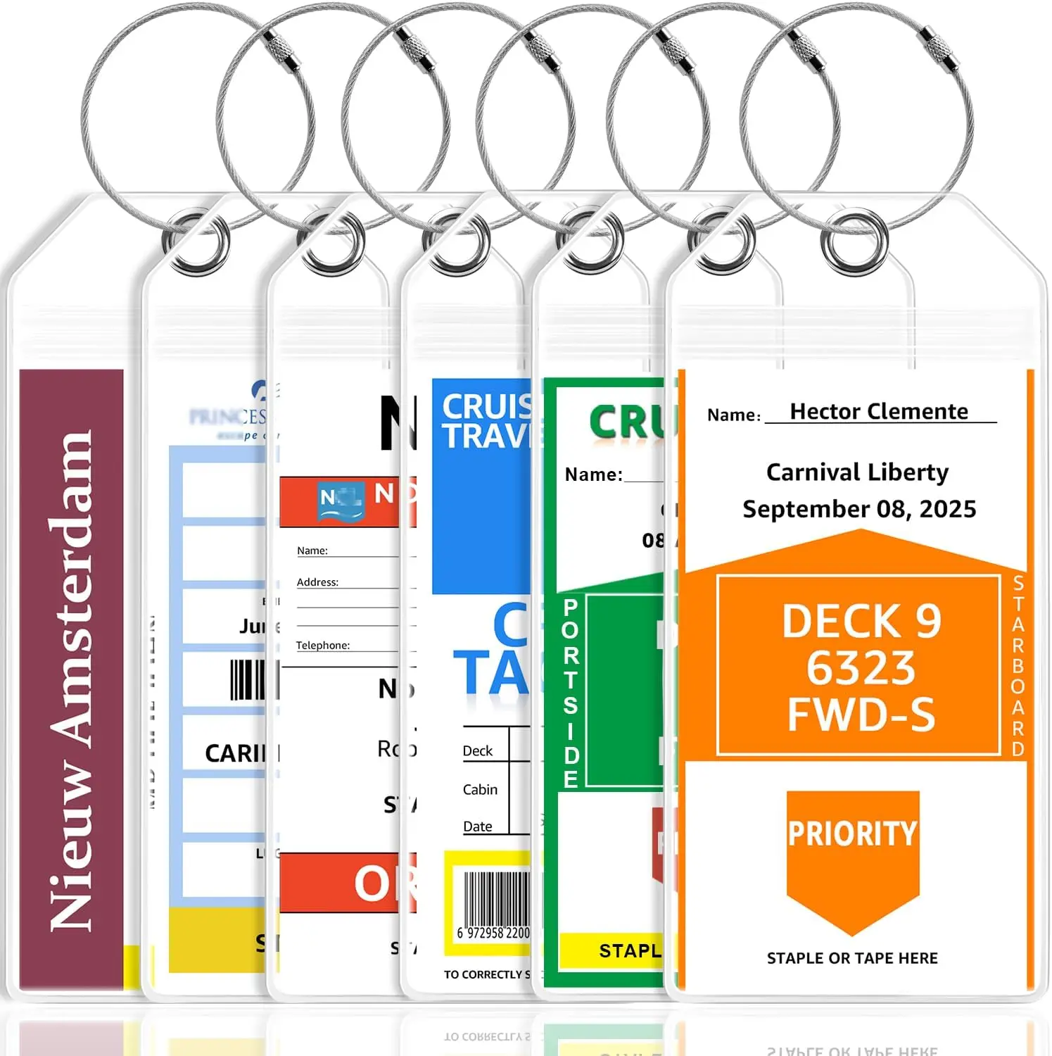 Держатель багажной бирки для круизного багажа в упаковке для карнавала