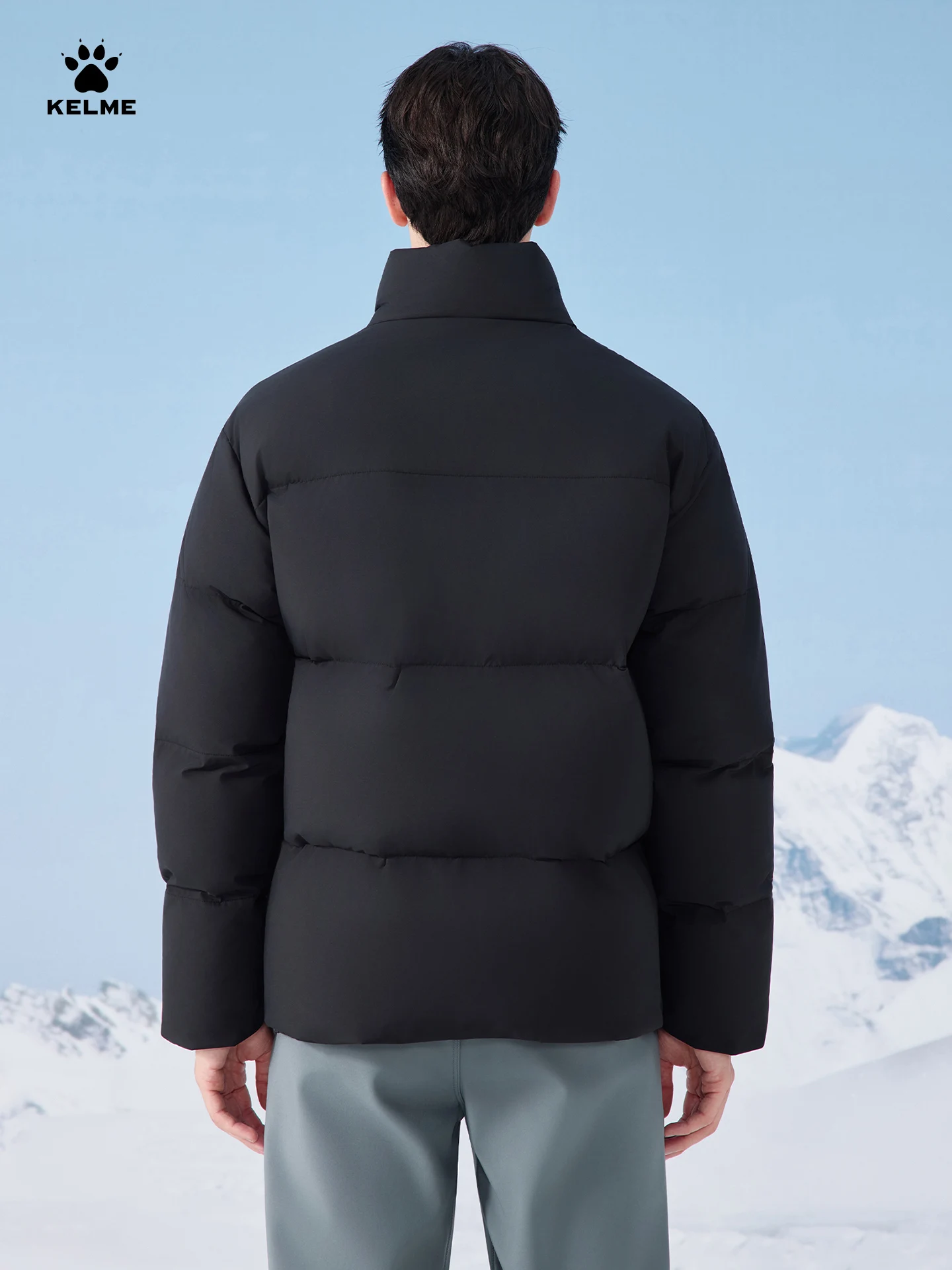 Kelme мужская термохлопковая куртка с воротником-стойкой - Фотография_4