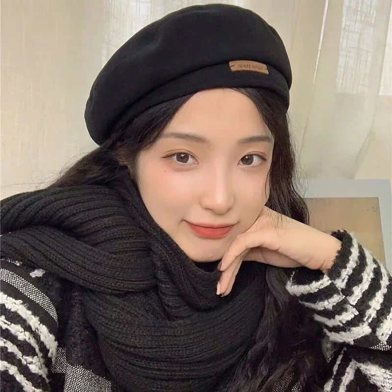 Шерстяной берет в стиле ретро для женщин - Фотография_2