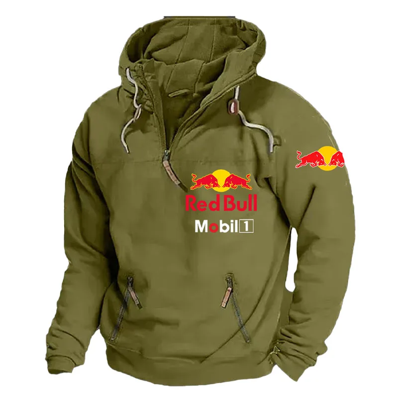 Мотоциклетная куртка с логотипом red bull и капюшоном - Фотография_2