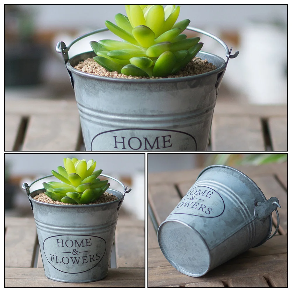 Винтажные железные ведра для цветов - Фотография_2
