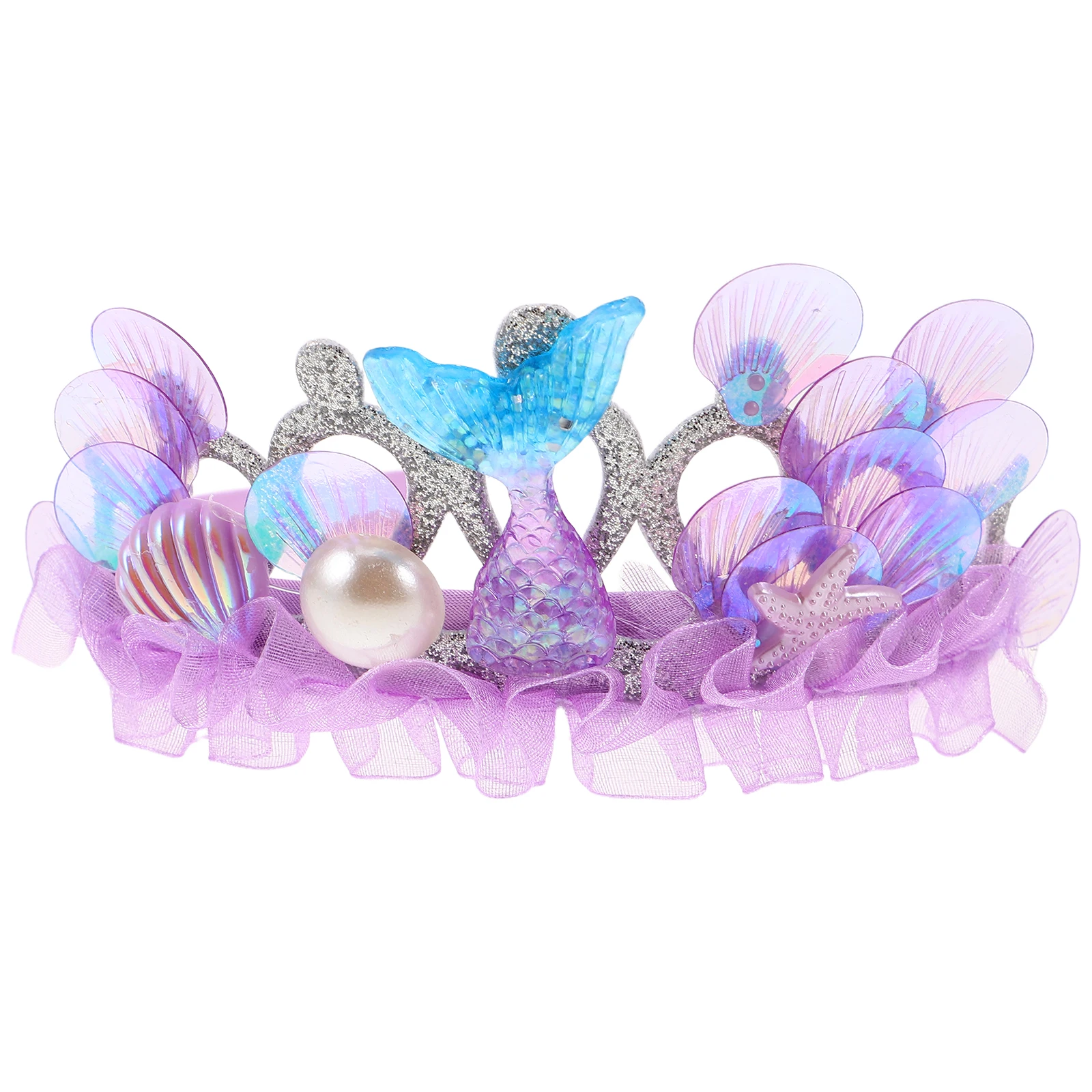 Детские повязки на голову в виде ракушки с океанскими волосами для девочек - Фотография_4