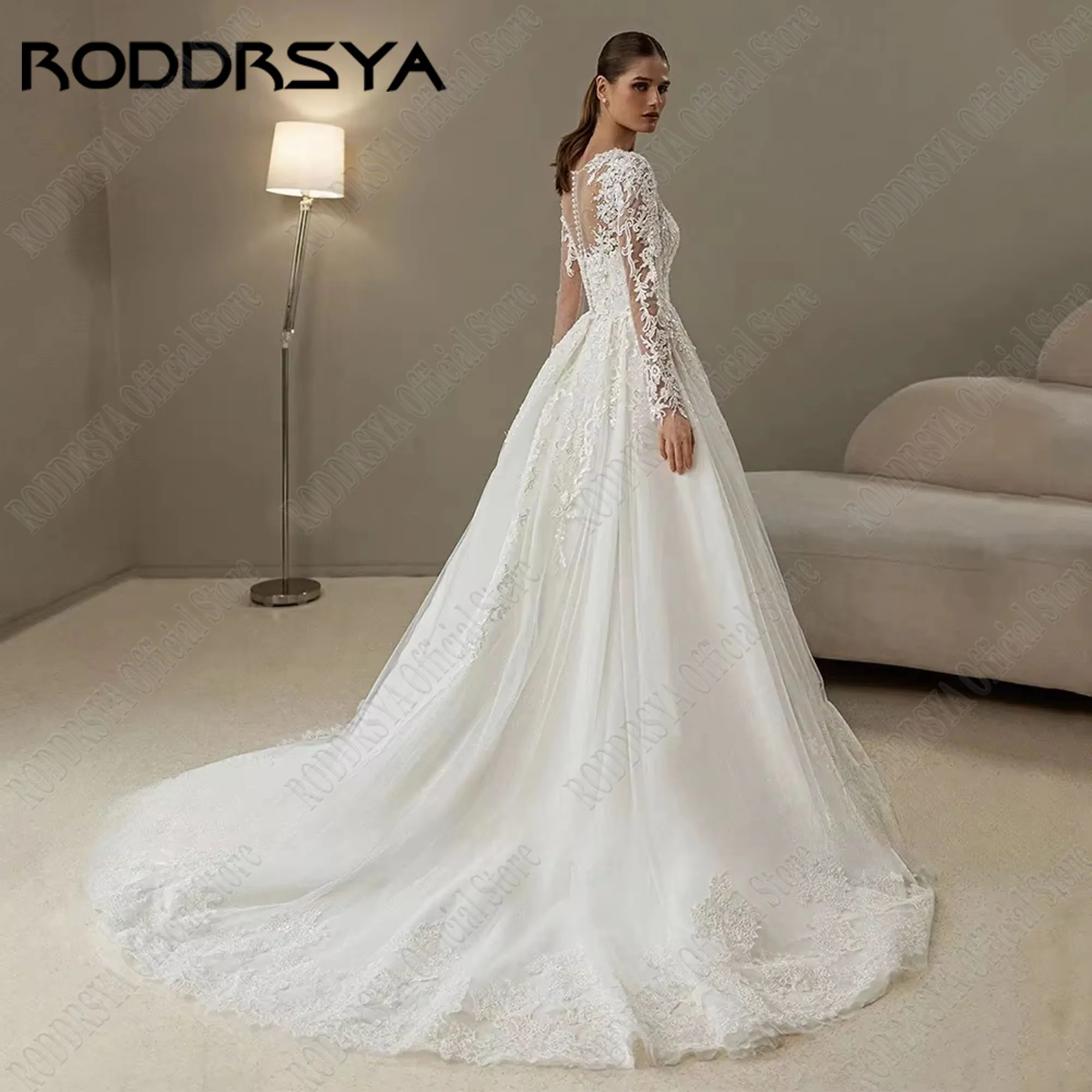 Свадебное платье roddrsya с длинными рукавами - Фотография_4