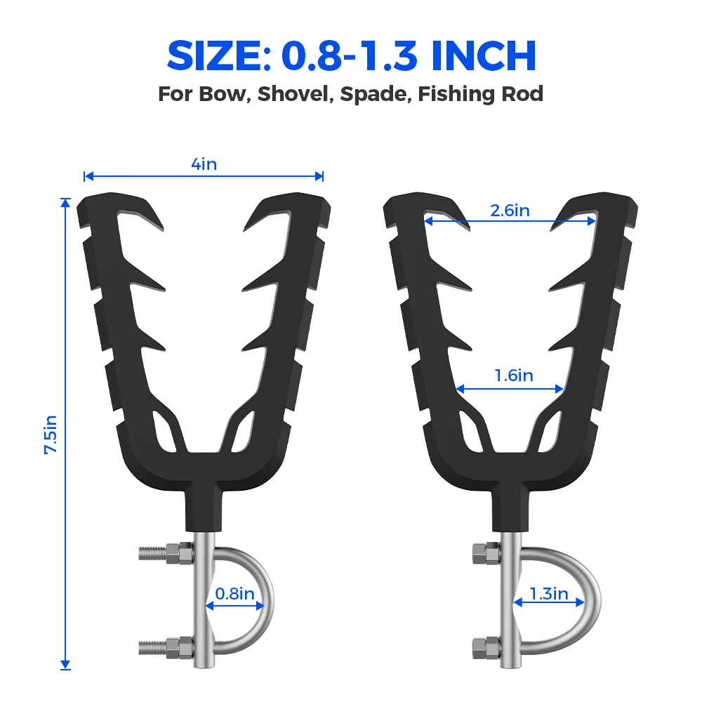 Atv utv quad bike handle bar gun rack bow utility rack holder мотоцикл - Фотография_6