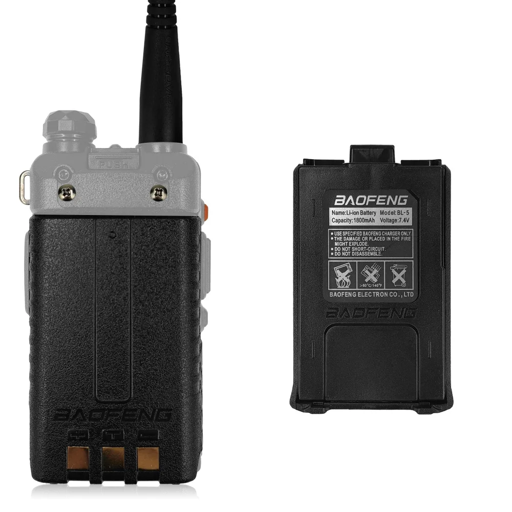Оригинальная аккумуляторная батарея baofeng uv-5r 1800 мач 7 - Фотография_4