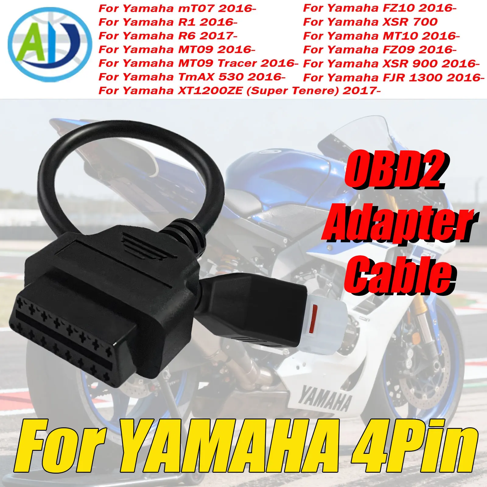 Для yamaha 4-контактный obdii для r1