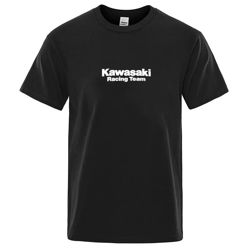 Летний мотоциклетный мужской гоночный костюм kawasaki с круглым вырезом - Фотография_2