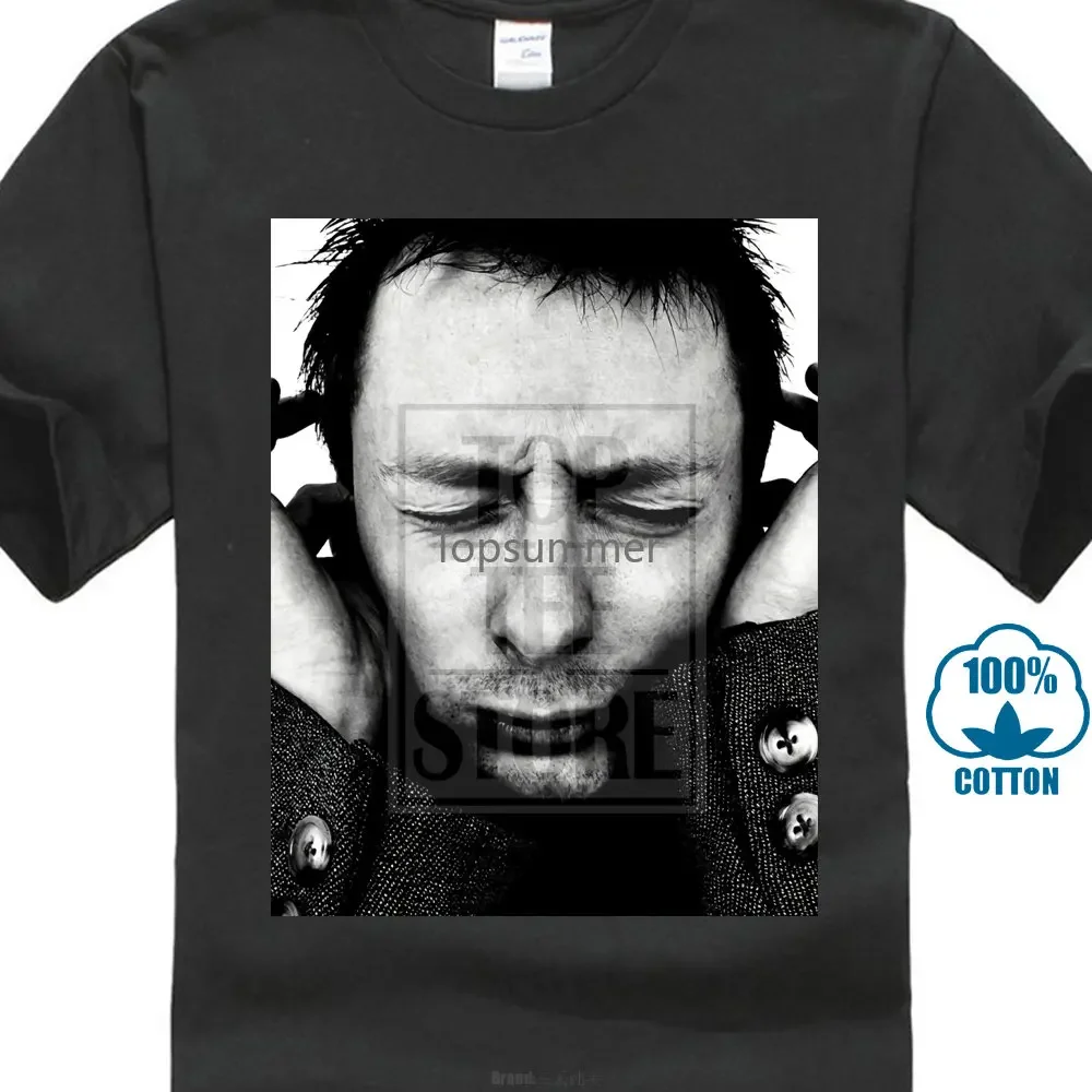 Винтажная ретро-футболка thom yorke с графическим рисунком
