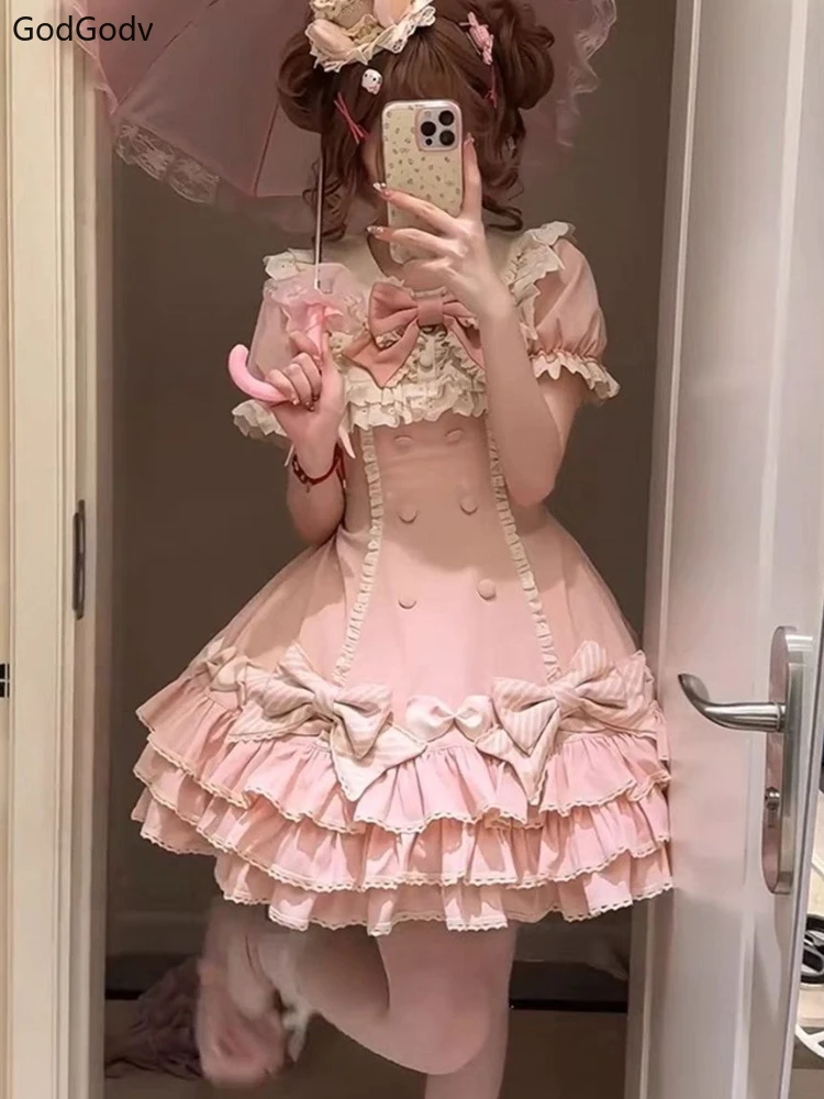 Японское милое платье в стиле лолиты в стиле каваи - Фотография_4